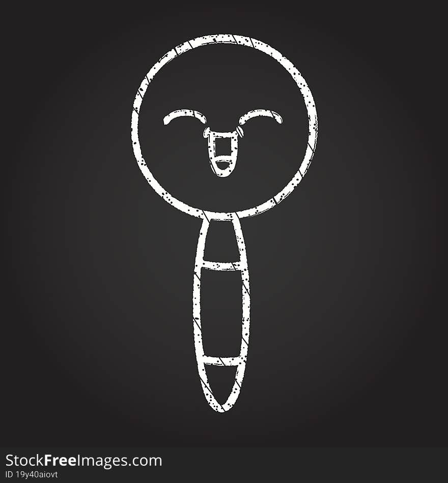 Magnifying Glass Chalk Drawing