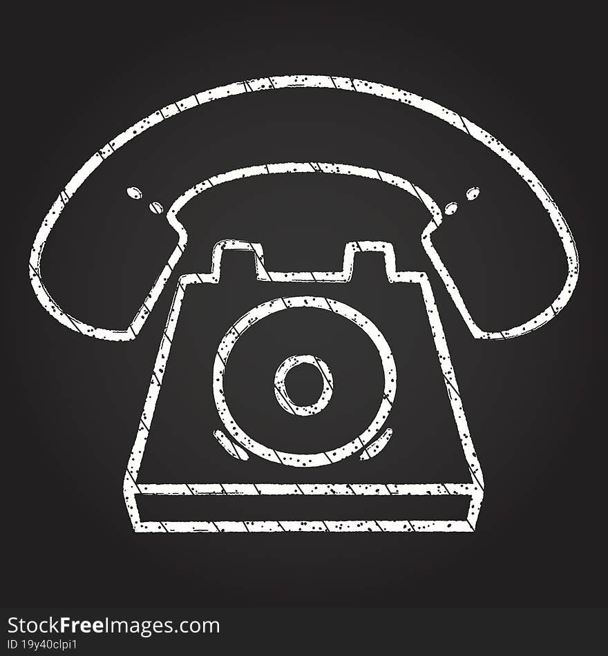 Telephone Chalk Drawing