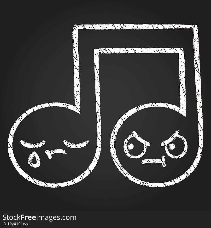 Music Note Chalk Drawing