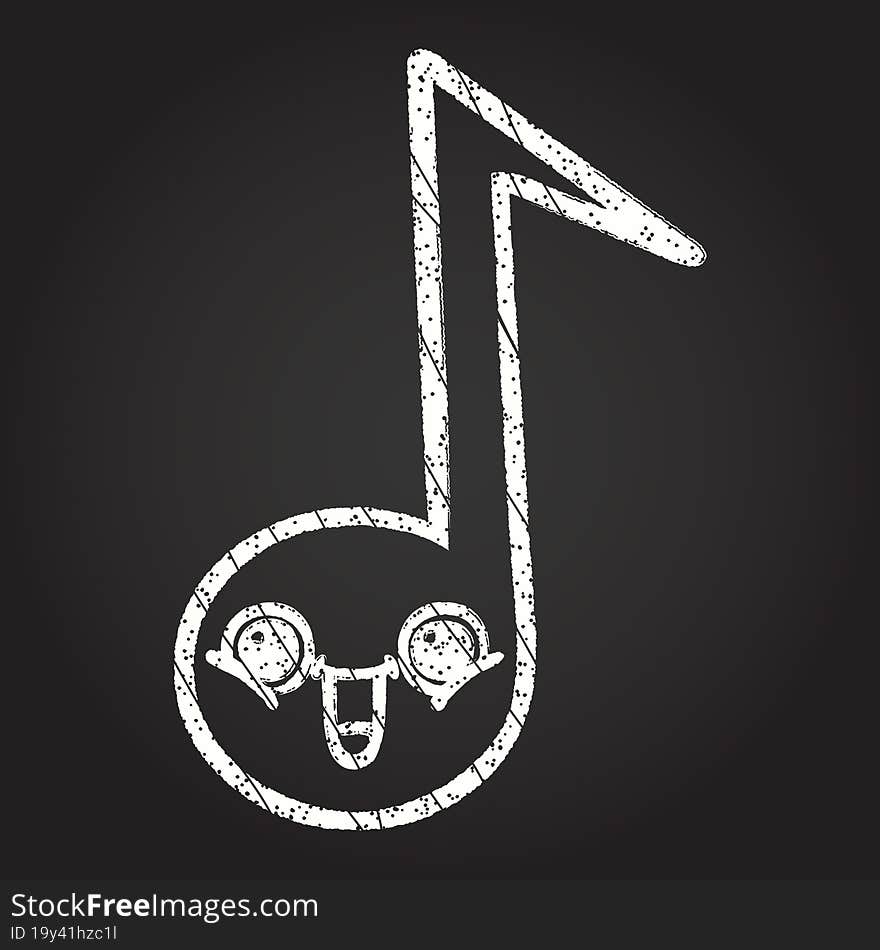 Music Note Chalk Drawing