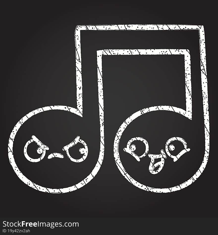 Music Note Chalk Drawing