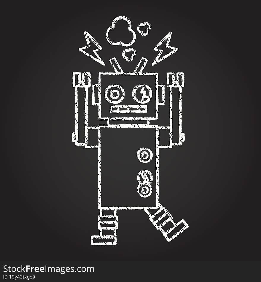 Robot Chalk Drawing