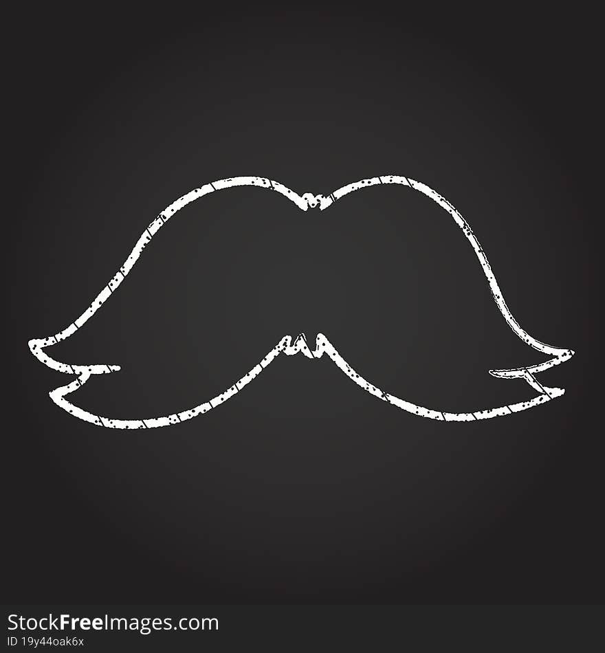 Mustache Chalk Drawing