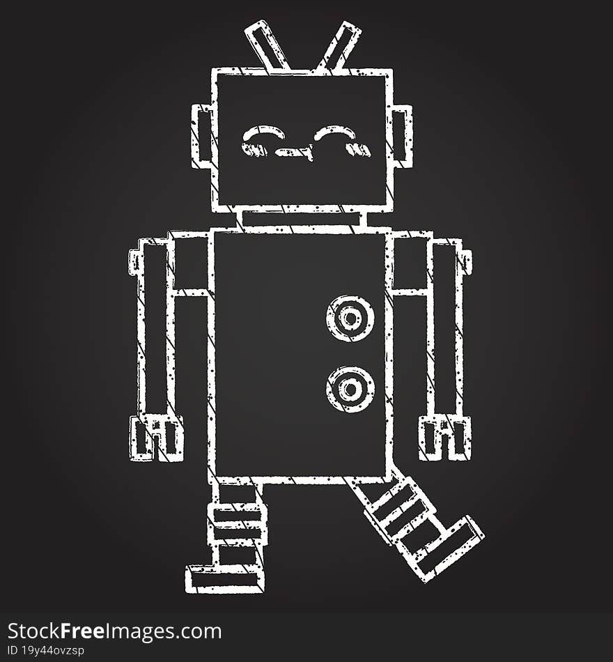 Robot Chalk Drawing