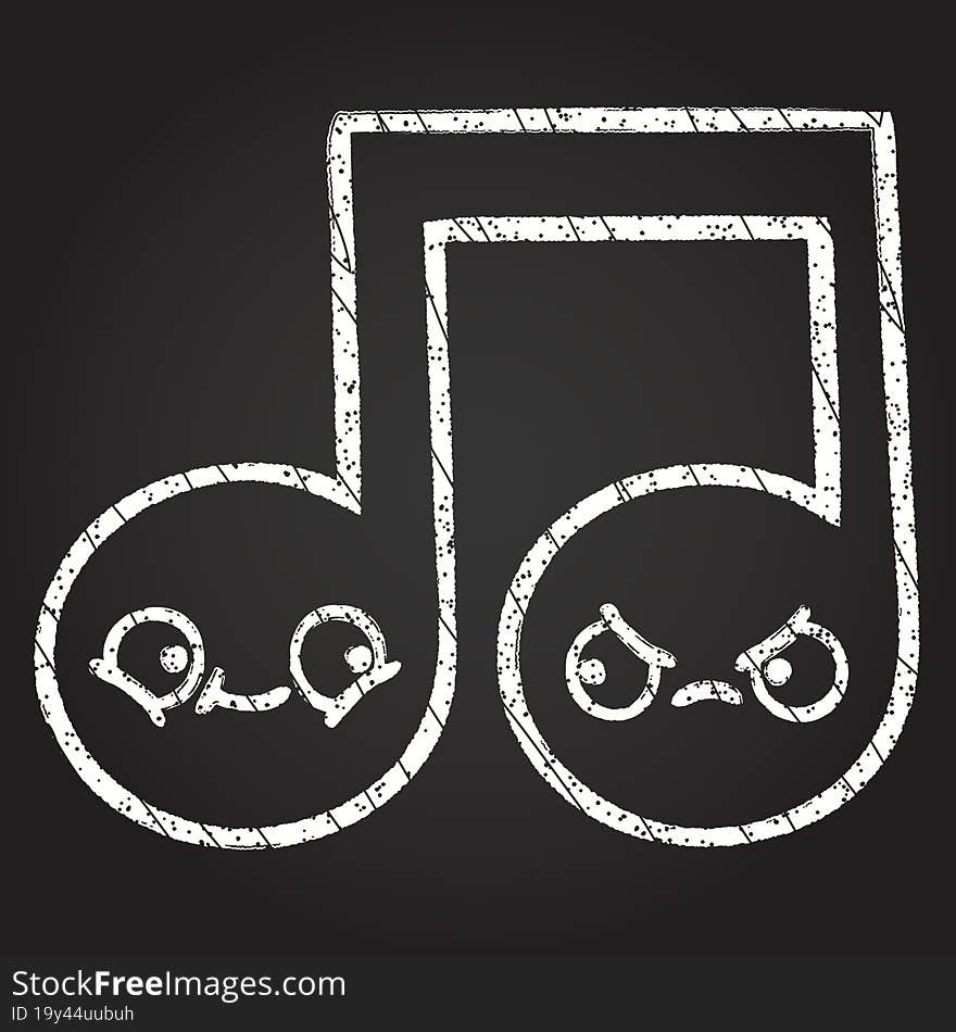 Music Note Chalk Drawing