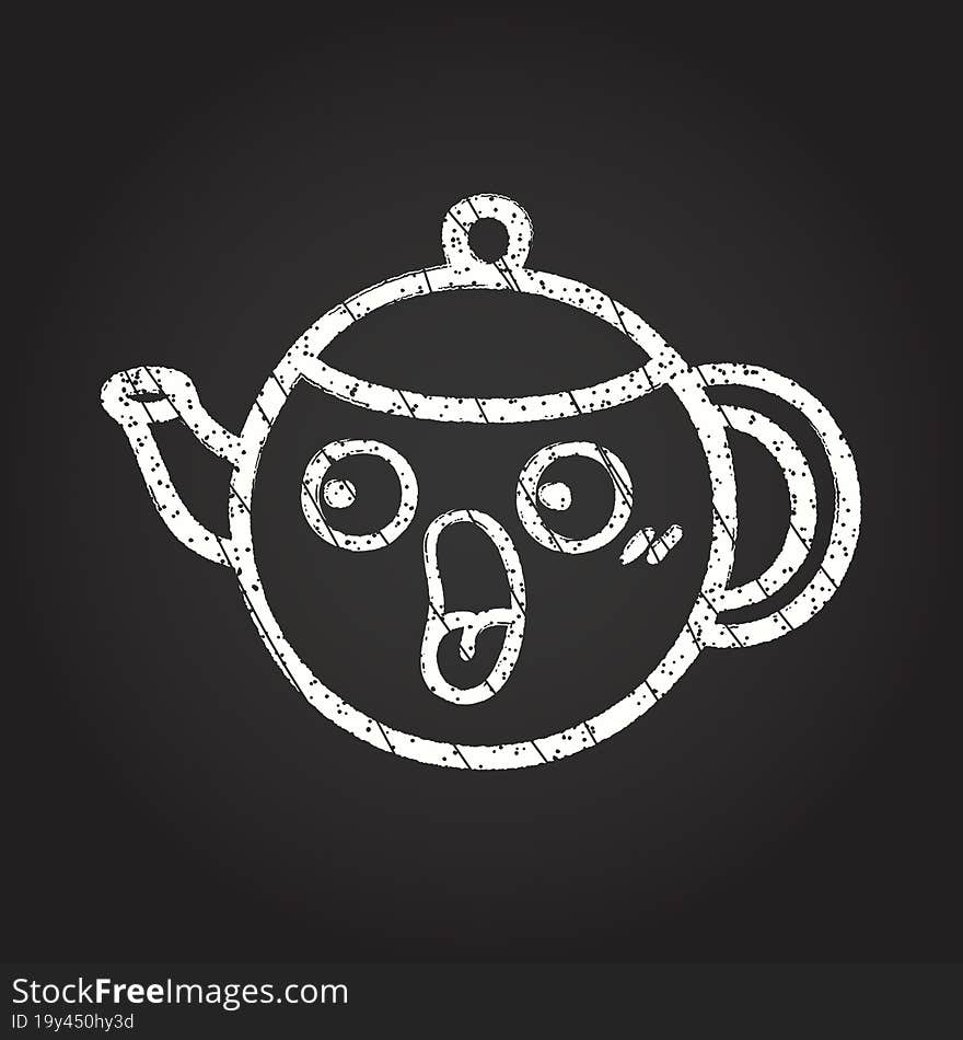 Teapot Chalk Drawing