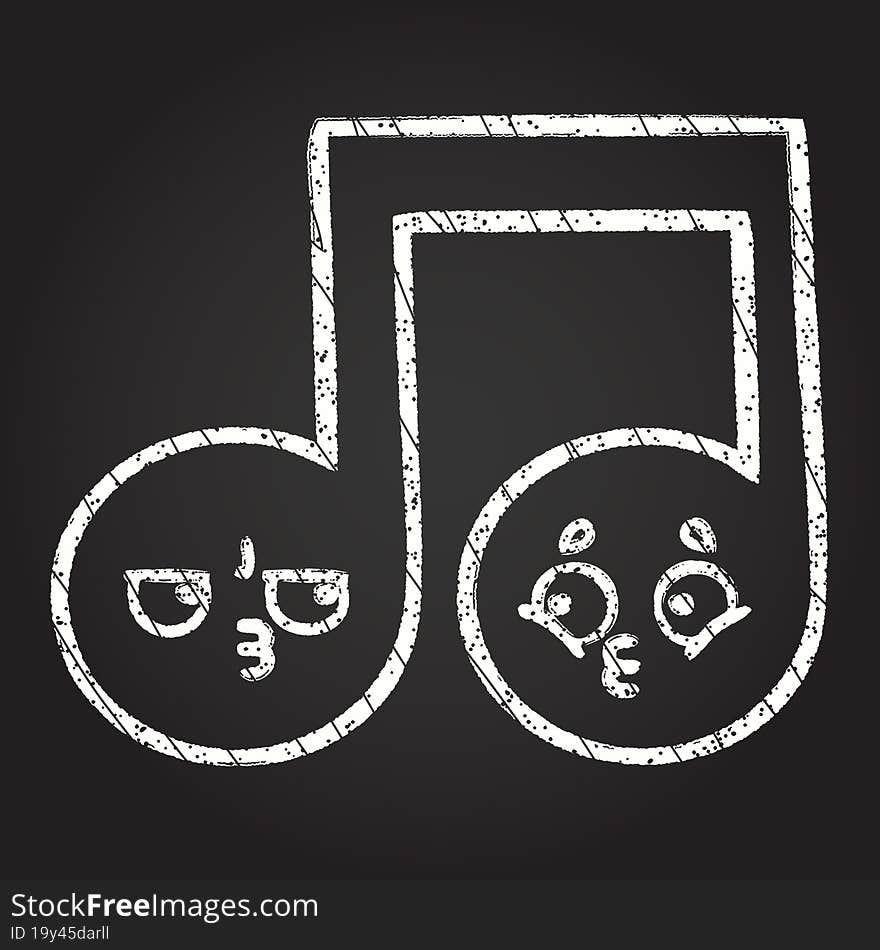 Music Note Chalk Drawing