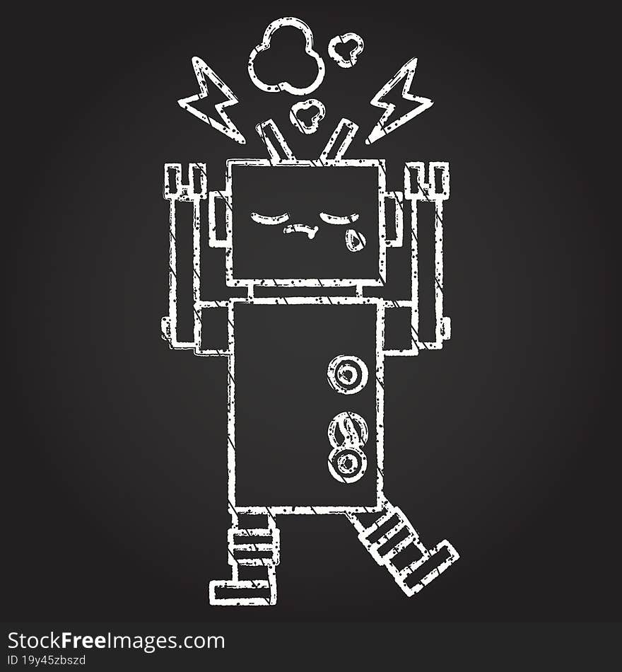 Robot Chalk Drawing