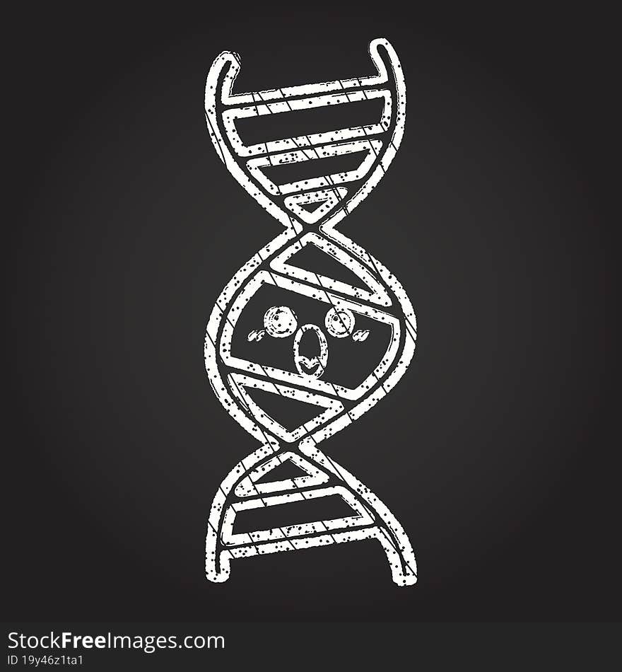 DNA Chalk Drawing