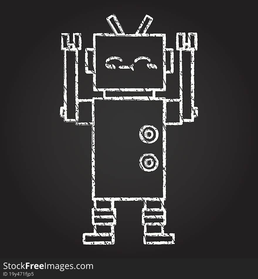 Robot Chalk Drawing