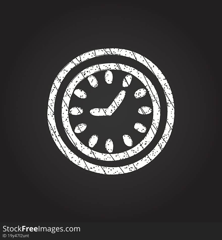 Clock Symbol Chalk Drawing