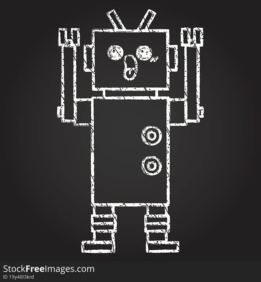 Robot Chalk Drawing