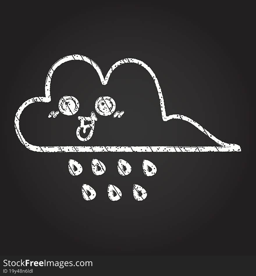 Cloud Chalk Drawing