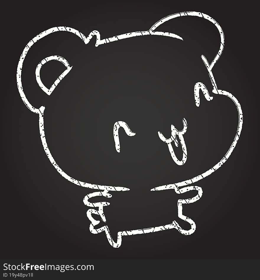 Bear Chalk Drawing