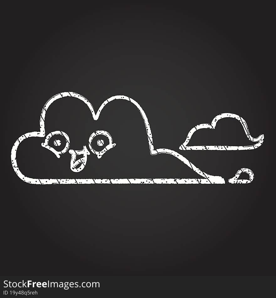 Cloud Chalk Drawing