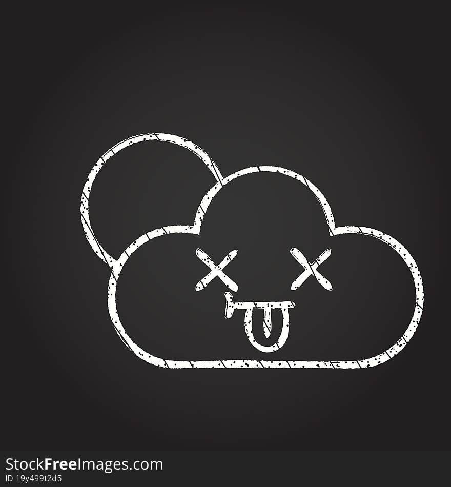 Cloud Chalk Drawing