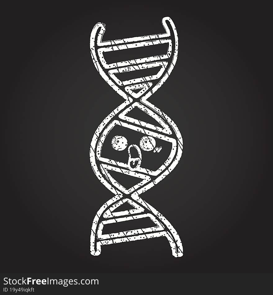 DNA Chalk Drawing