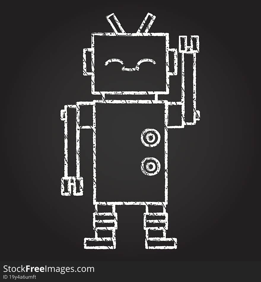 Robot Chalk Drawing