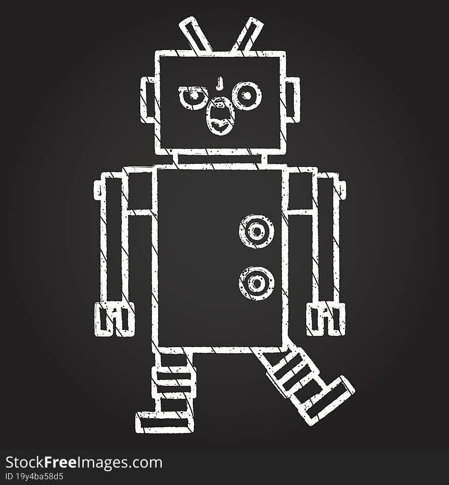 Robot Chalk Drawing