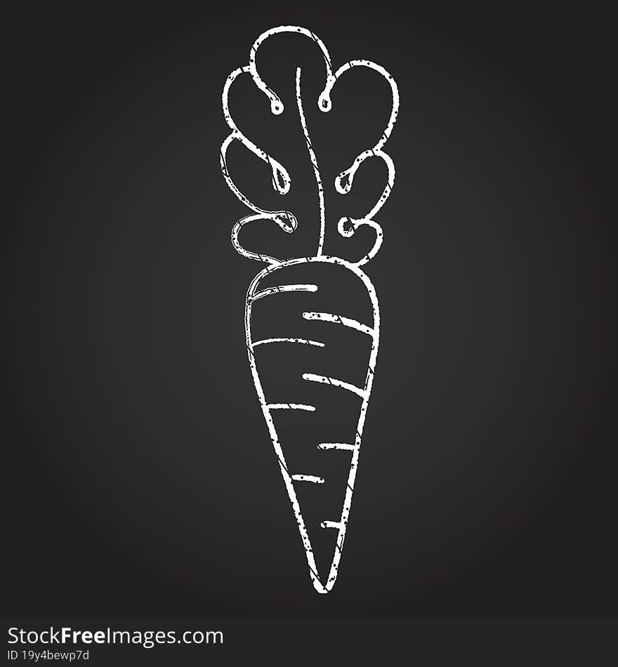 Carrot Chalk Drawing