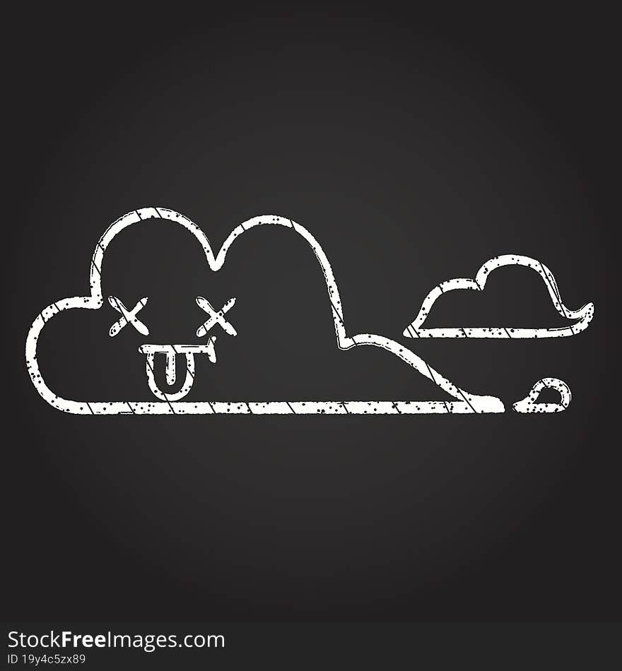 Cloud Chalk Drawing