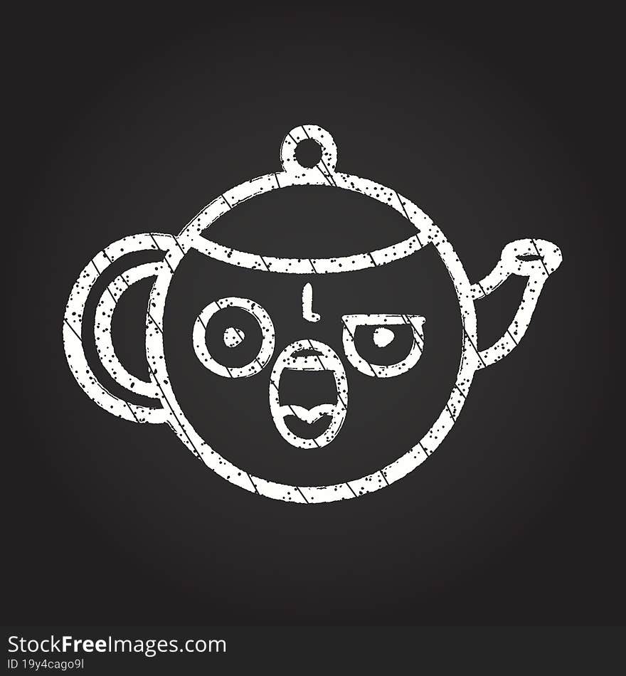 Teapot Chalk Drawing