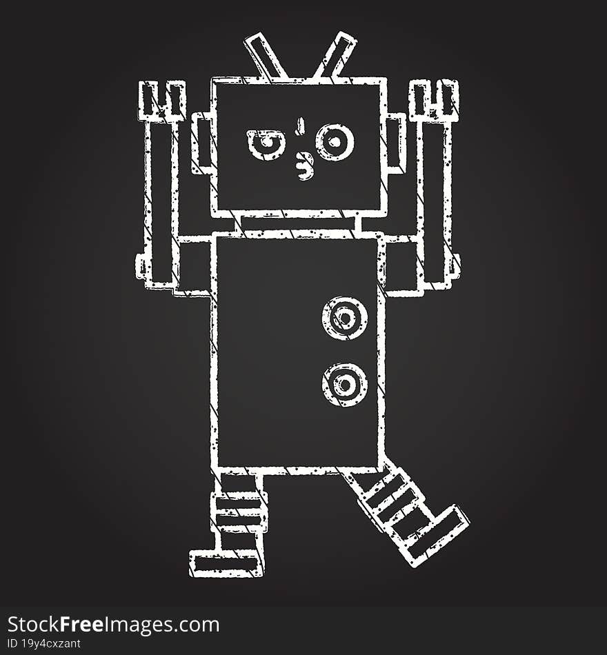 Robot Chalk Drawing