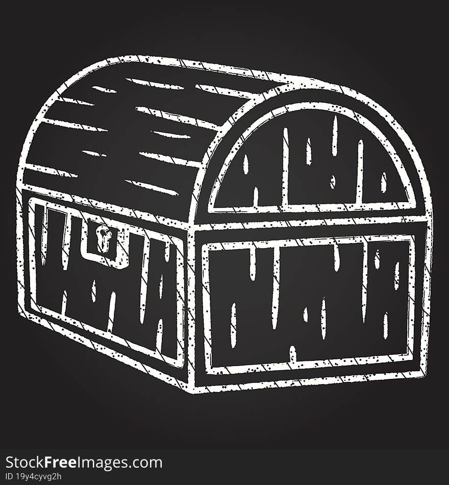 Treasure Chest Chalk Drawing