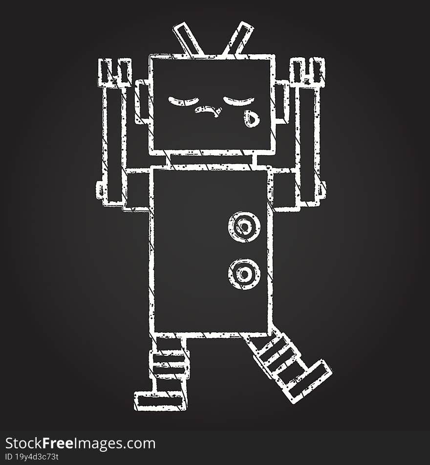 Robot Chalk Drawing