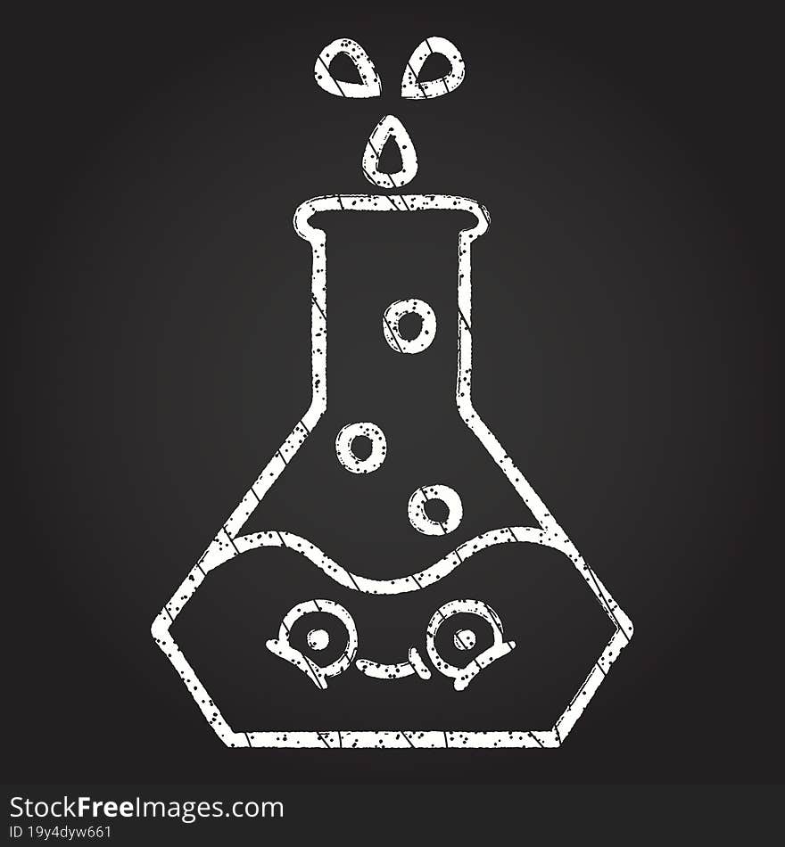 Bubbling Chemicals Chalk Drawing