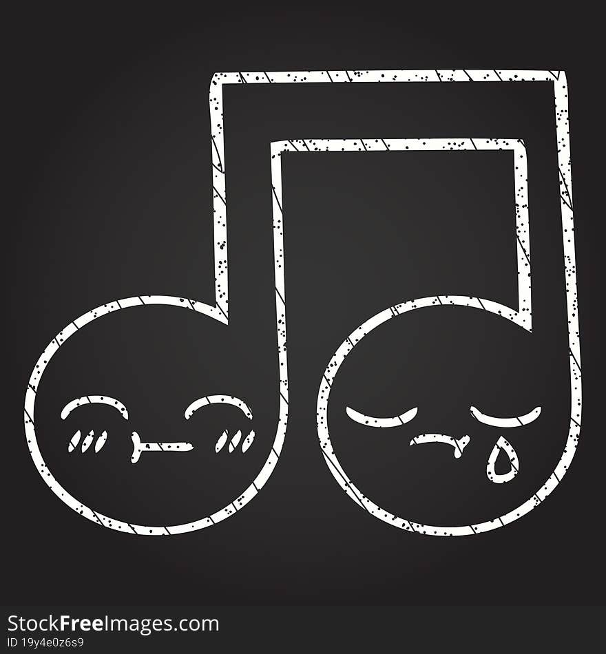 Music Note Chalk Drawing