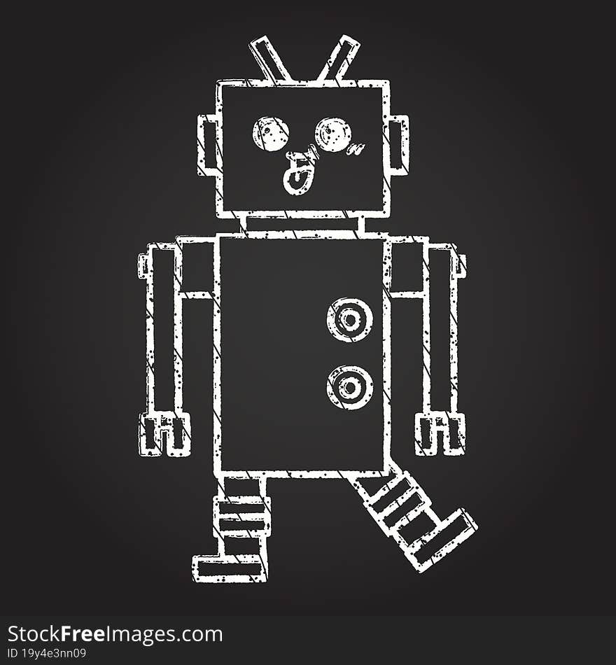 Robot Chalk Drawing