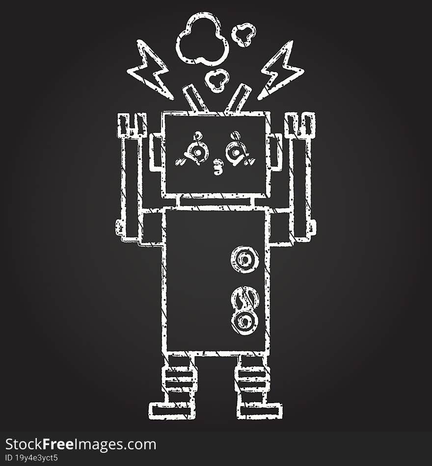 Robot Chalk Drawing