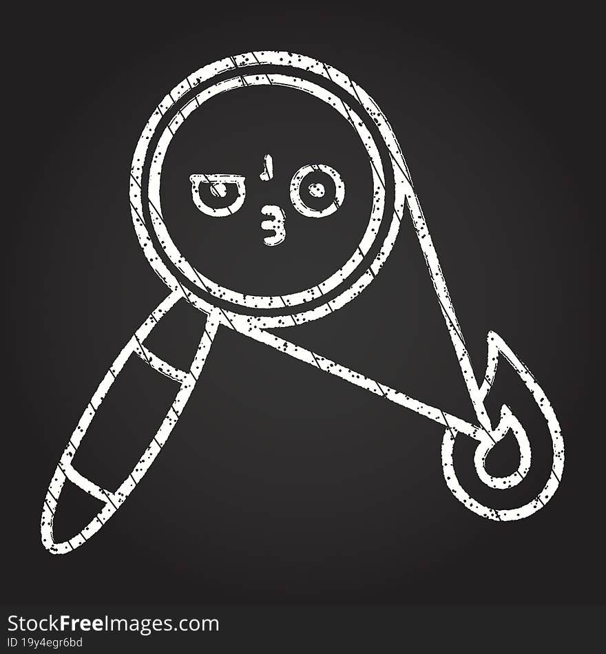 Magnifying Glass Chalk Drawing