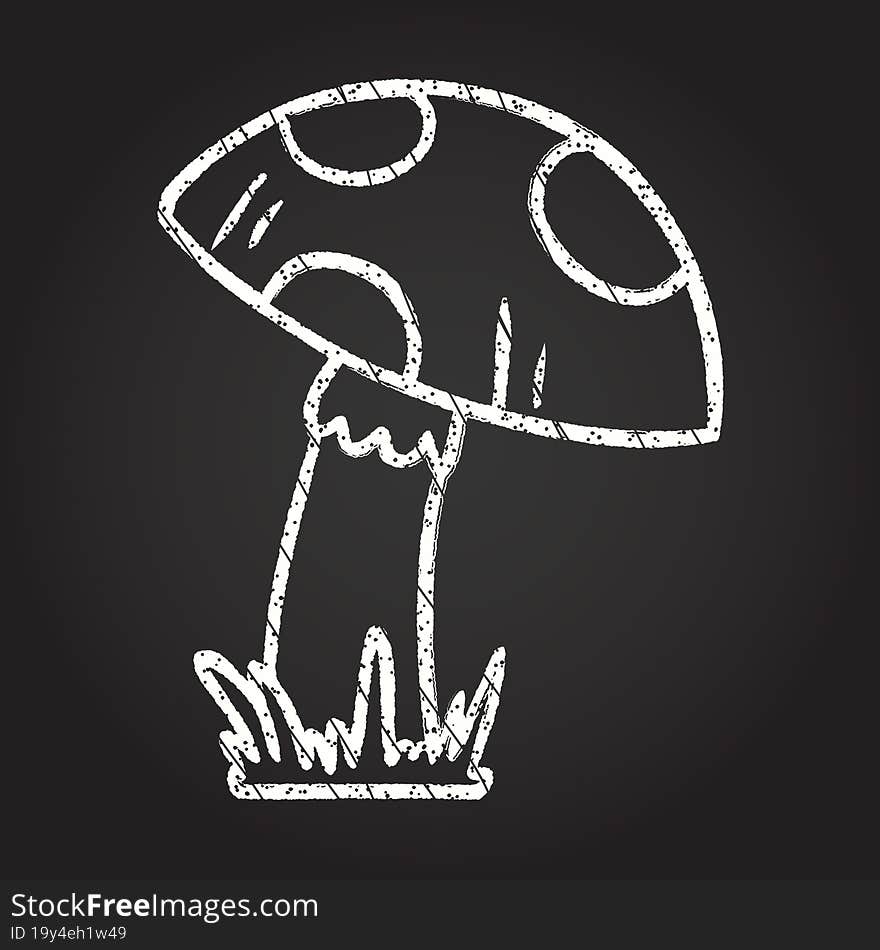 Toadstool Chalk Drawing