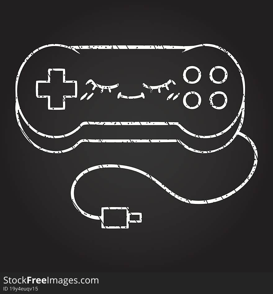 Game Controller Chalk Drawing