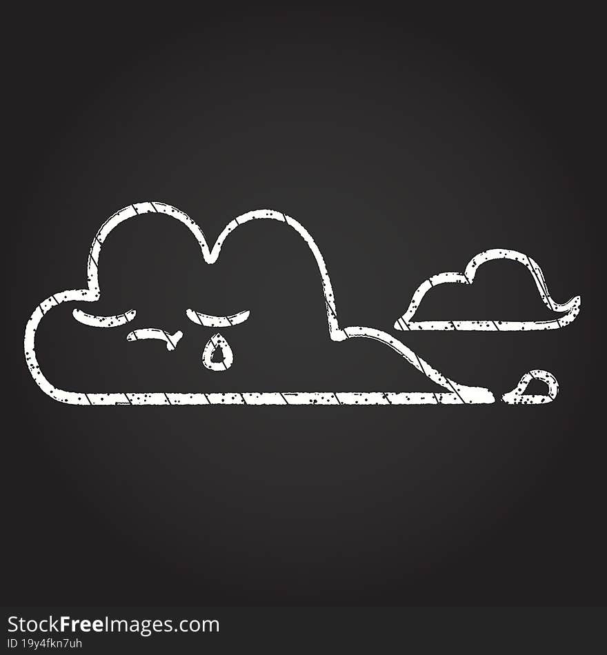 Cloud Chalk Drawing