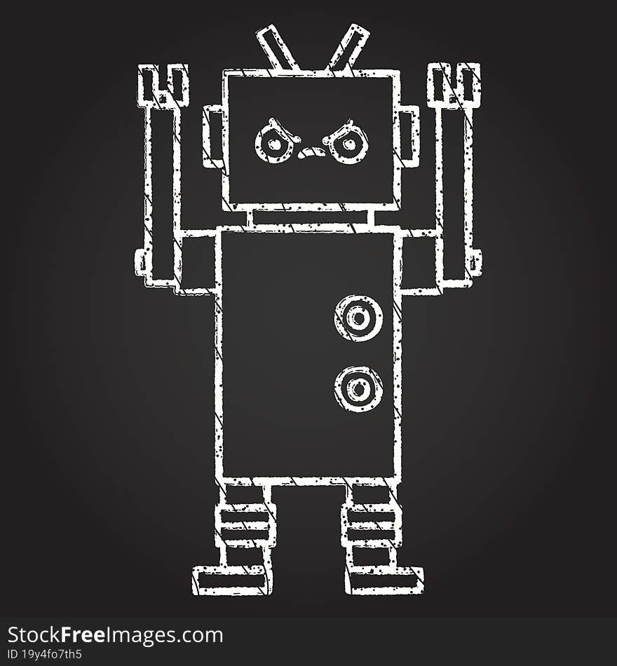 Robot Chalk Drawing