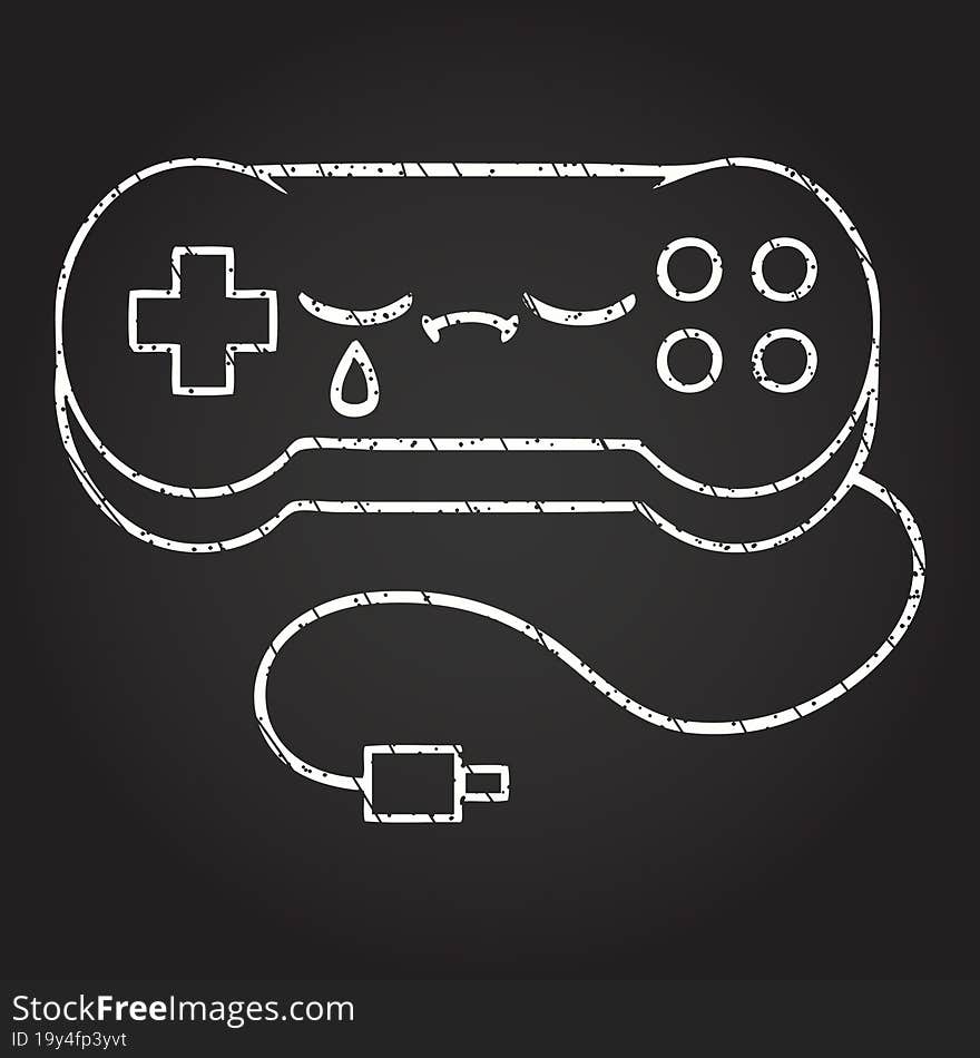 Game Controller Chalk Drawing