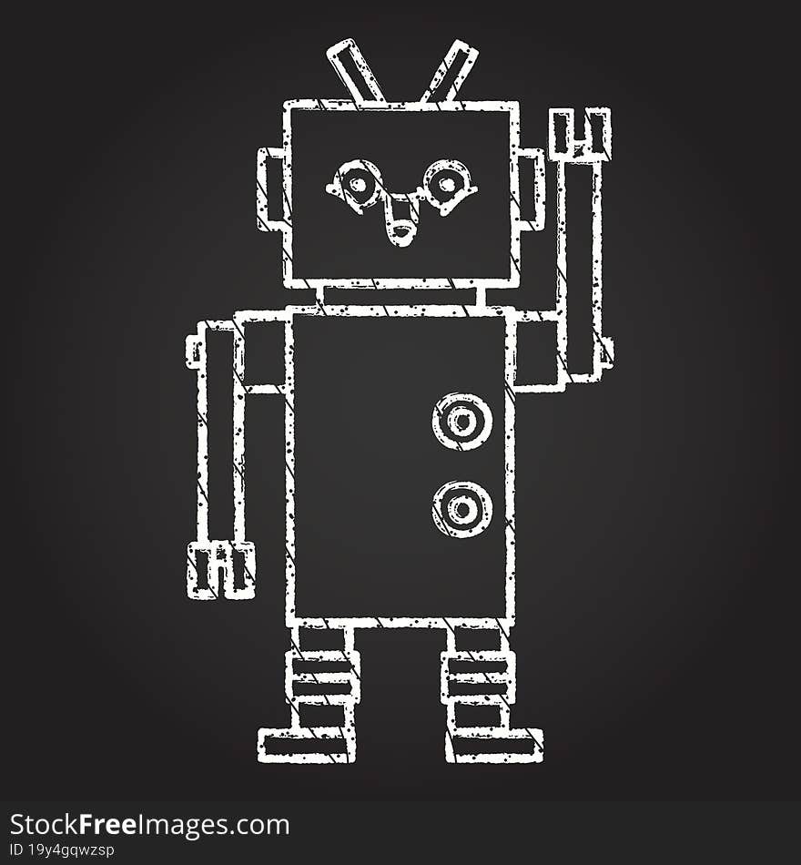 Robot Chalk Drawing