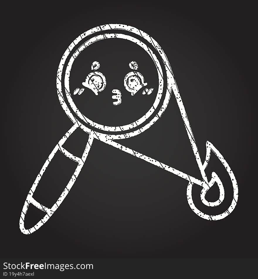 Magnifying Glass Chalk Drawing