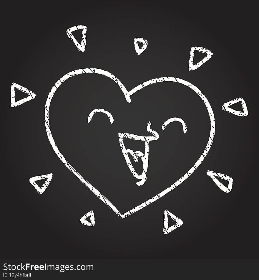 Heart Chalk Drawing