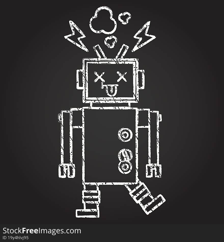 Robot Chalk Drawing