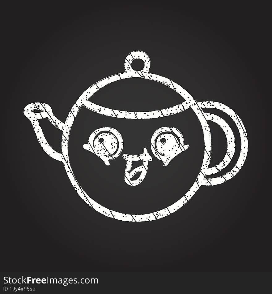 Teapot Chalk Drawing