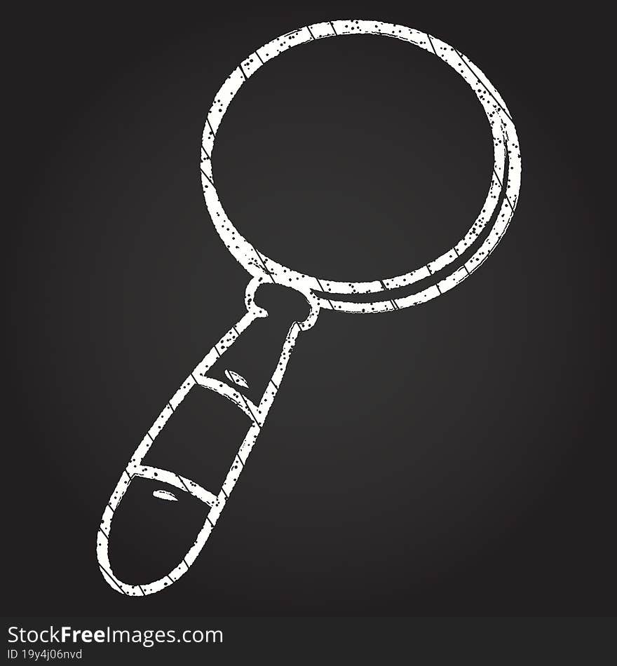 Magnifying Glass Chalk Drawing