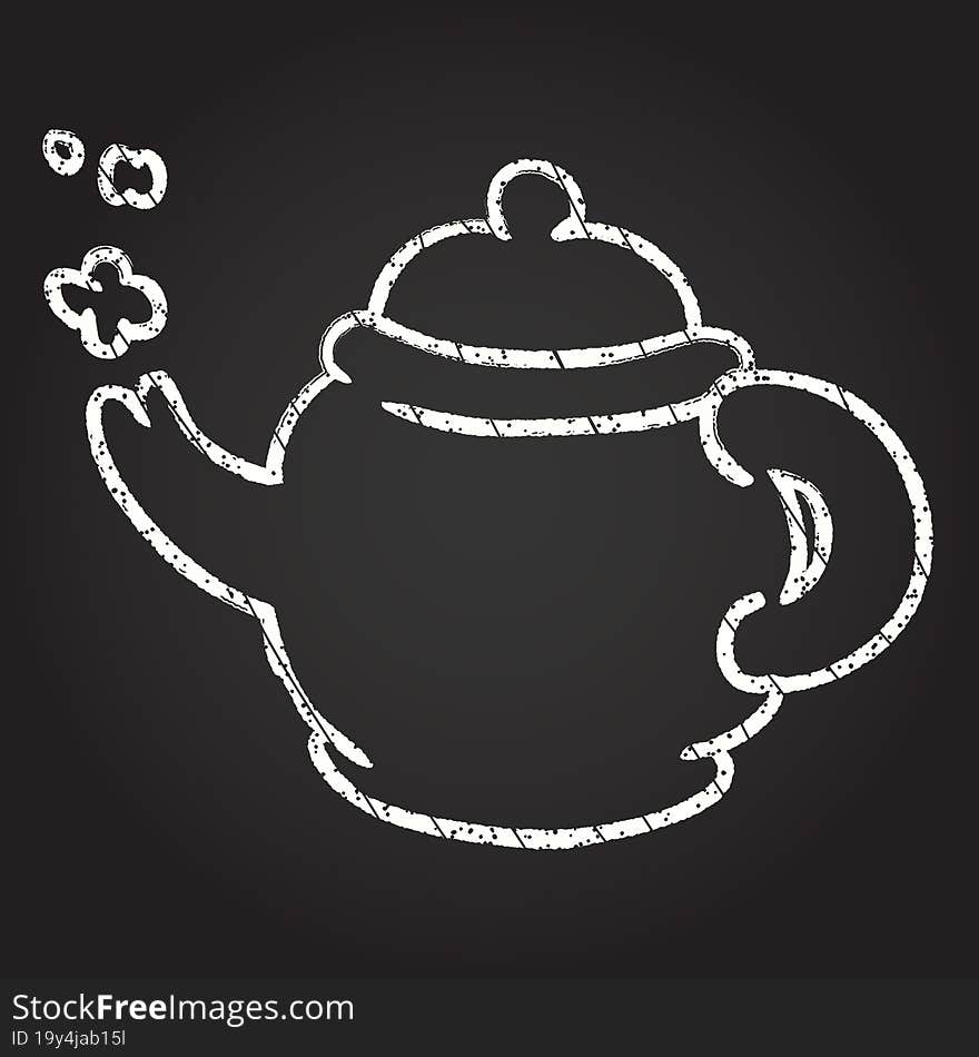 Teapot Chalk Drawing