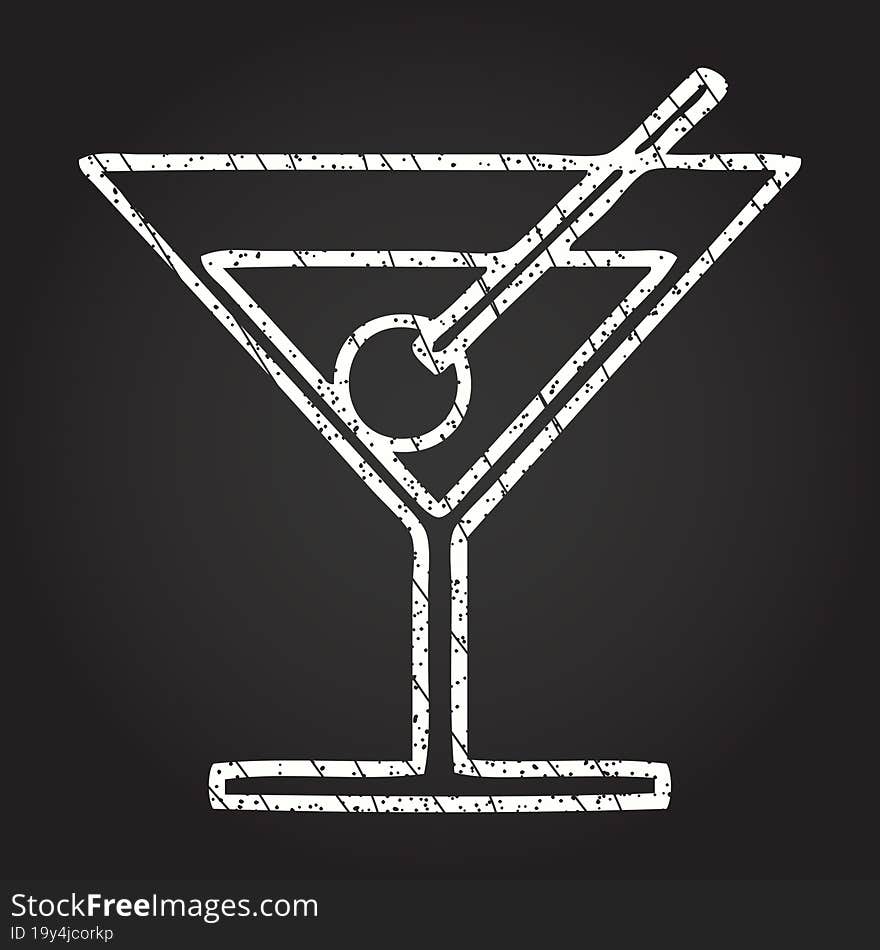 Cocktail Chalk Drawing