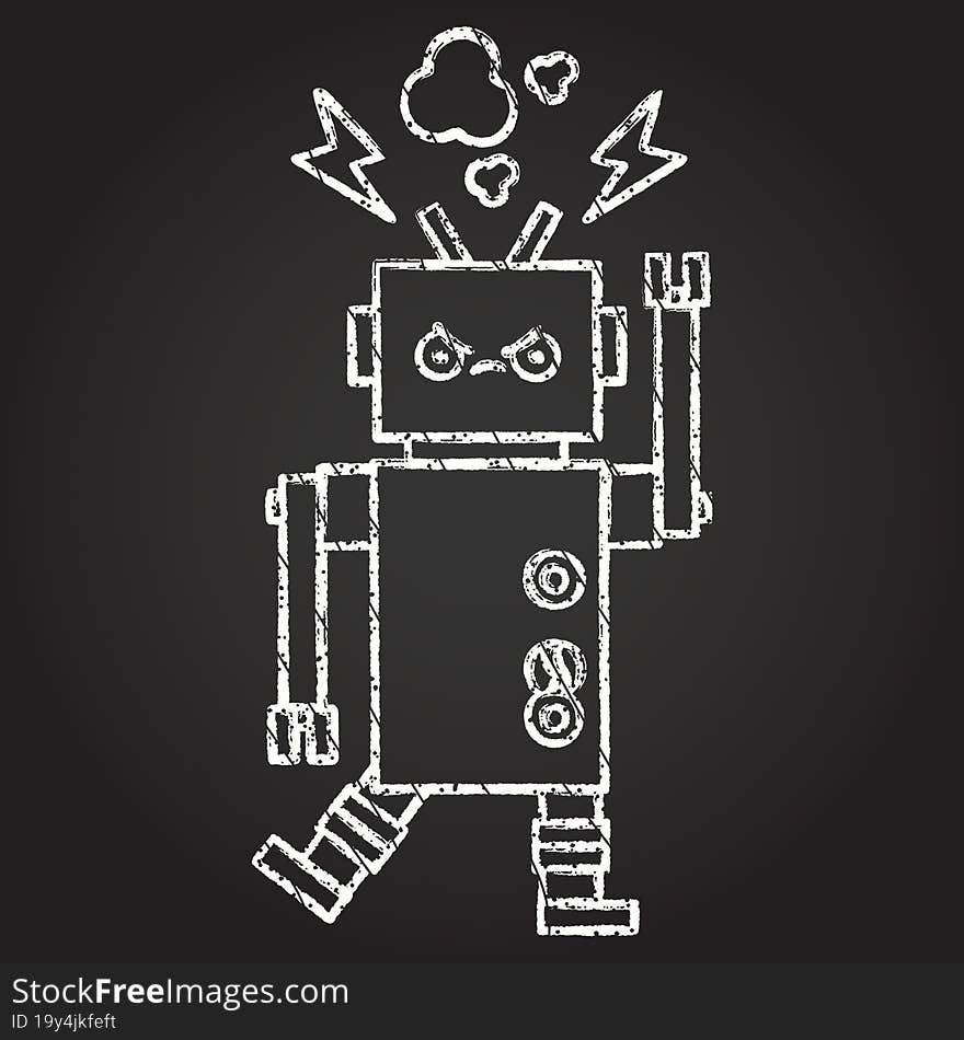 Robot Chalk Drawing