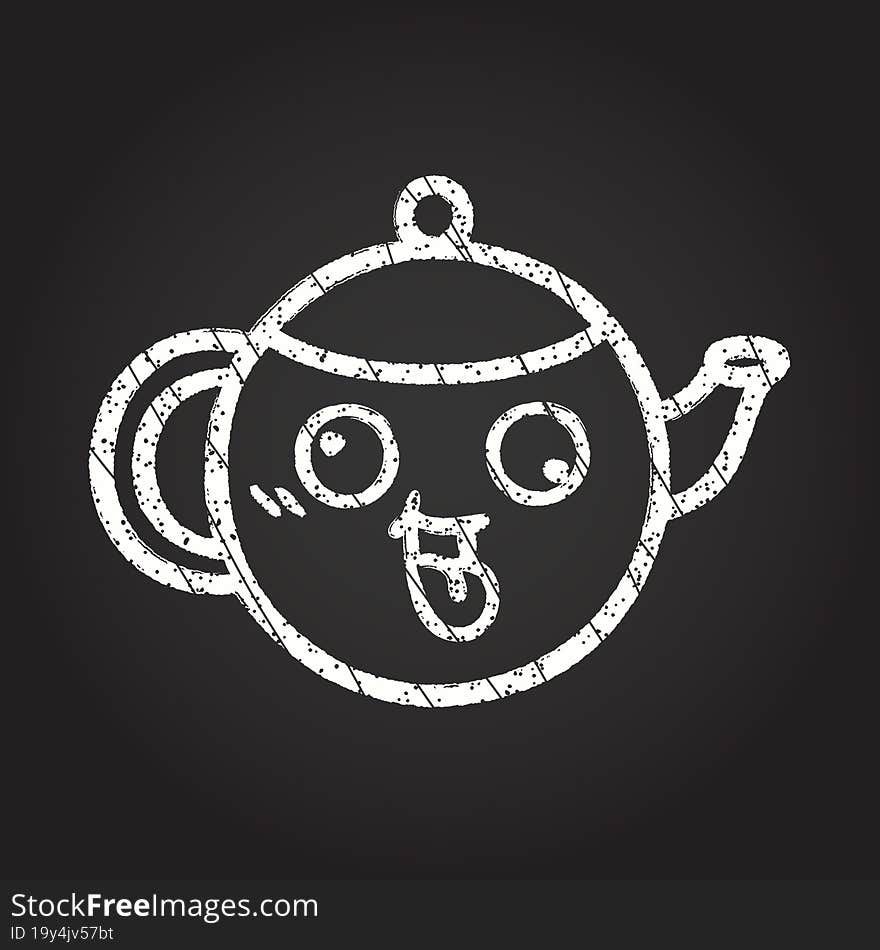 Teapot Chalk Drawing