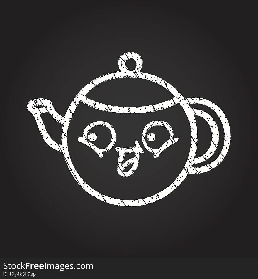 Teapot Chalk Drawing